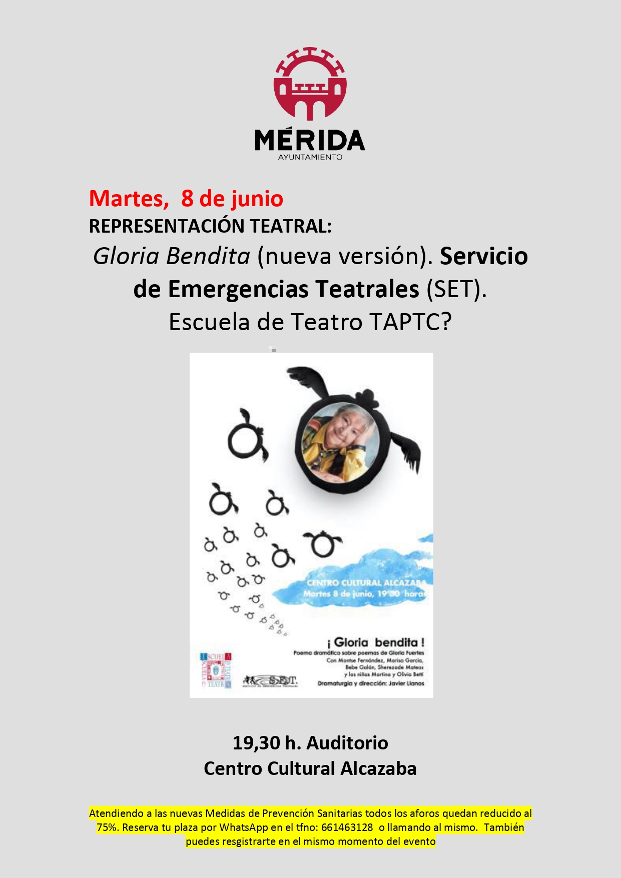 Cartel Gloria bendita