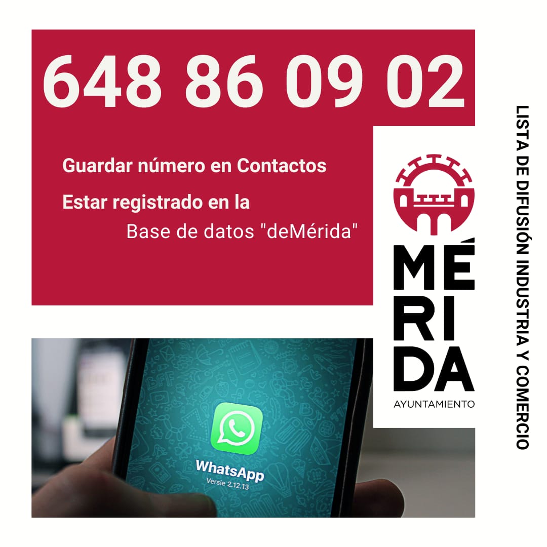 Cartel Lista Difusión Comercio