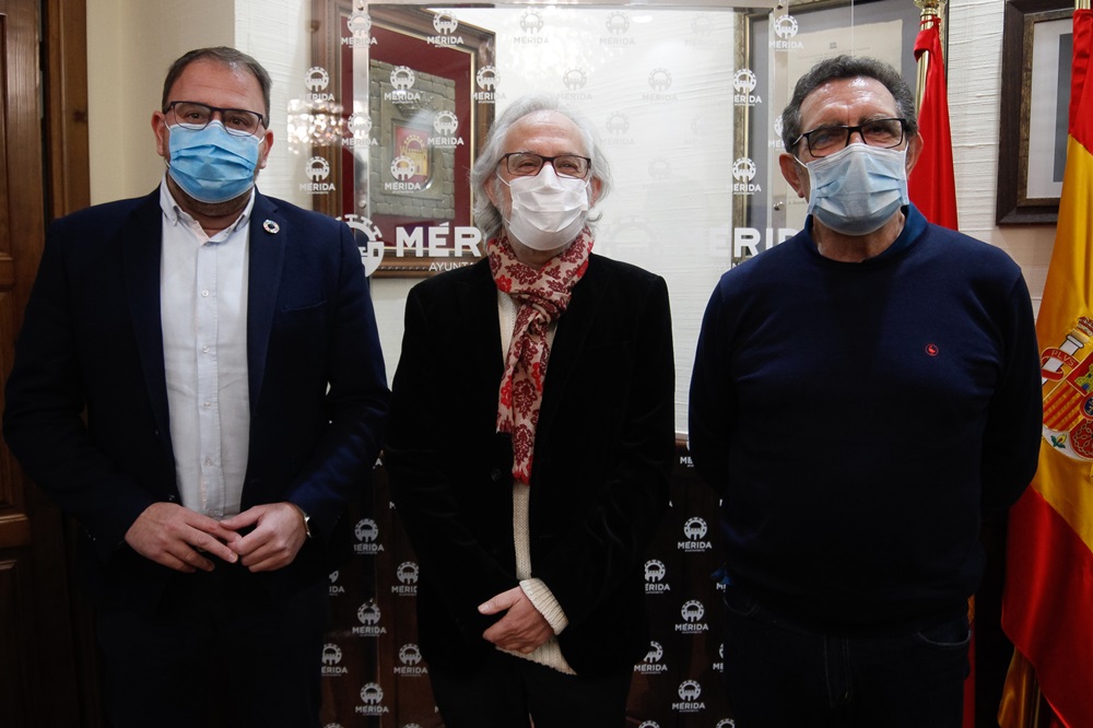 El alcalde, Antonio Rodríguez Osuna, Angel Briz y el ex alcalde, Ángel Calle