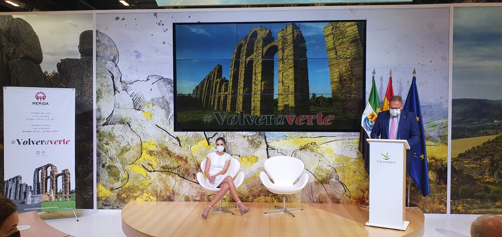 Momento de la presentación de Mérida en Fitur