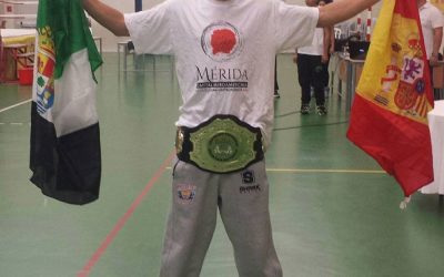 El emeritense Jose Luis Gonzalez Sanfélix es el nuevo Campeón de Europa de Muay Thai WMF-PROAM