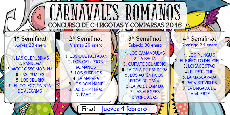 ‘Las querubinas’ iniciarán las semifinales del concurso de Chirigotas y Comparsas