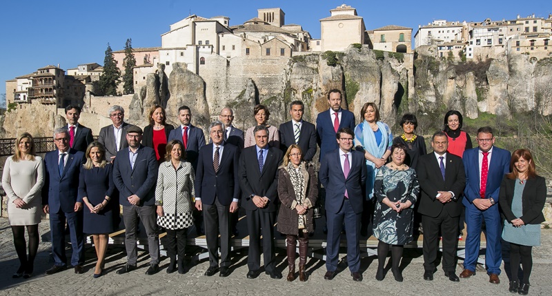 foto de familia alcaldes ciudades patrimonio de la humanidad,