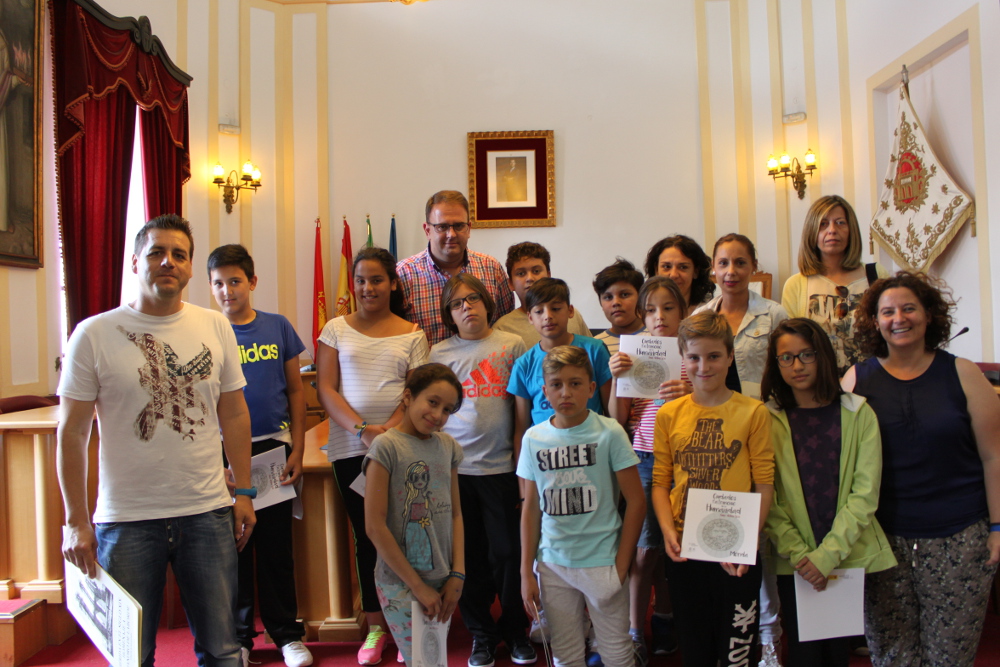 Escolares con el alcalde