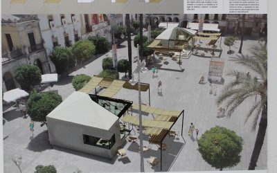 Los proyectos que se presentaron al concurso de quioscos de la Plaza de España están expuestos