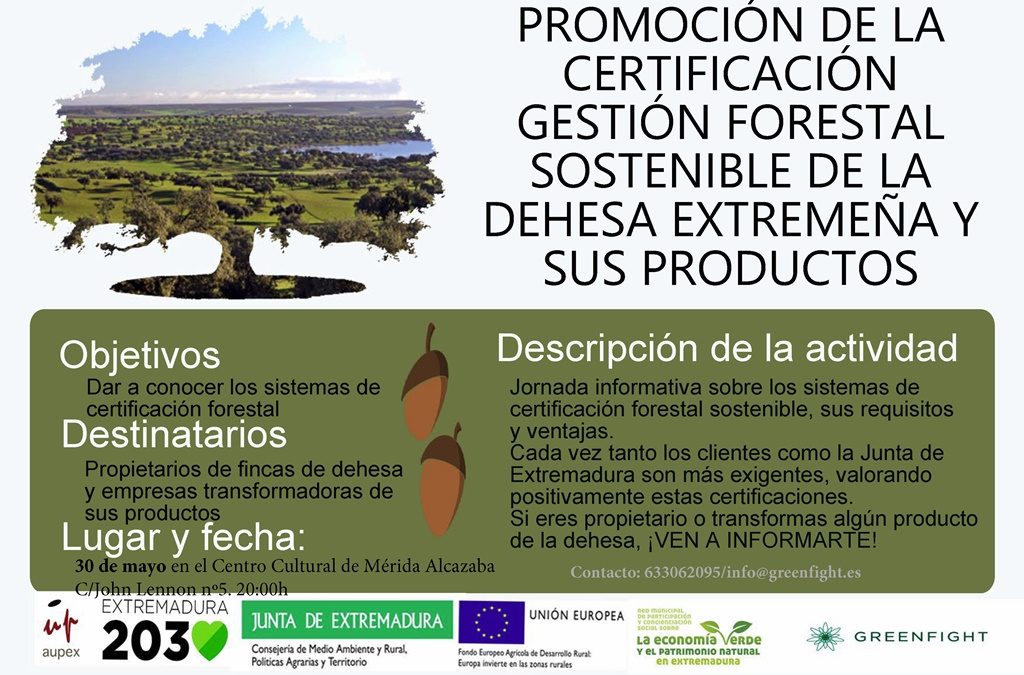 Mérida acoge una jornada sobre la certificación de la gestión forestal sostenible de las dehesas