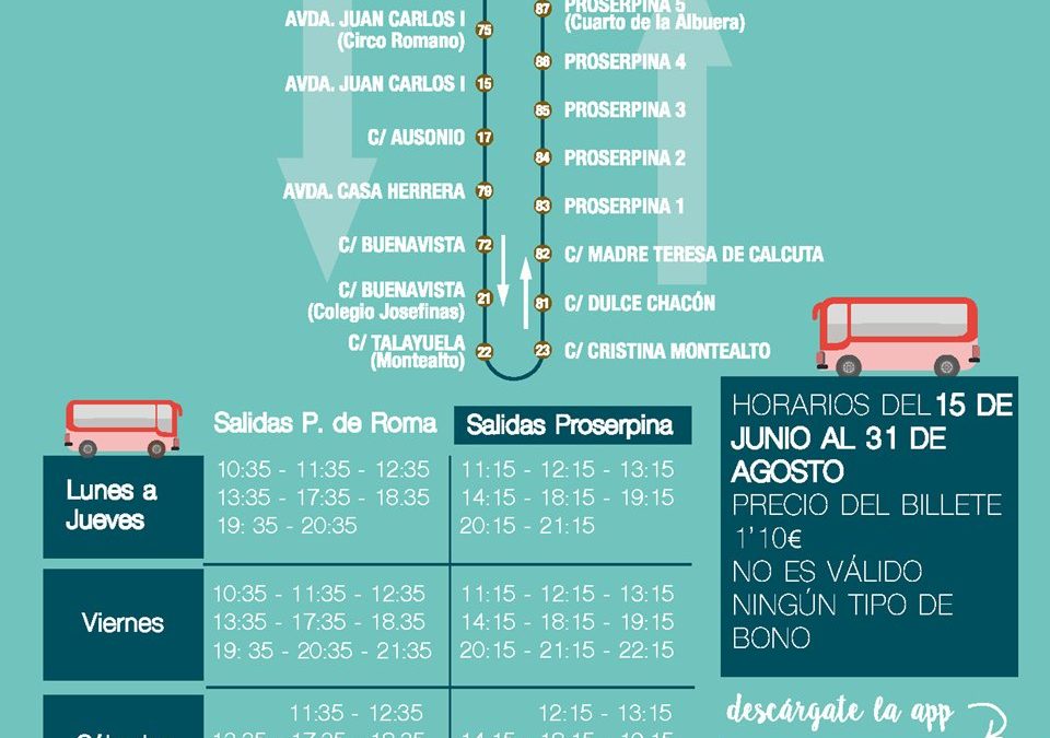 Comienza el servicio de Transporte Urbano a Proserpina