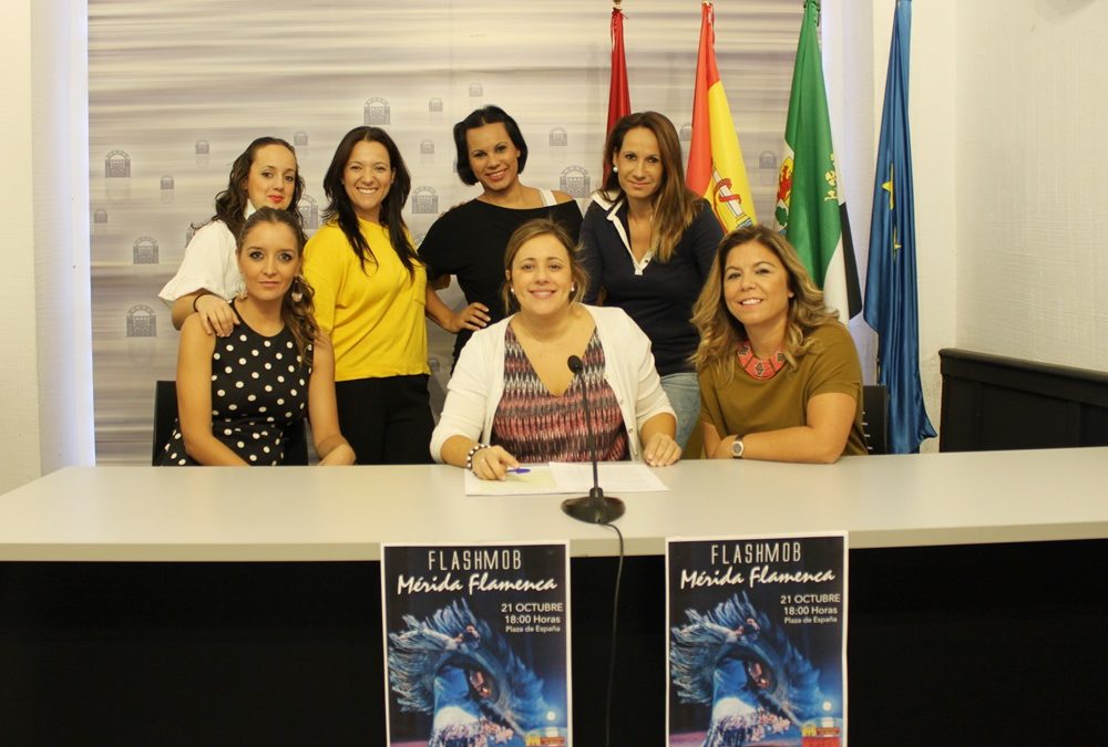 Las academias de baile flamenco de Mérida se unen en el flash mob “Mérida flamenca”