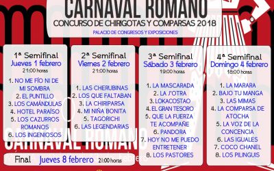 Elegidos los presidentes del jurado del Concurso de Chirigotas y Comparsas del Carnaval Romano