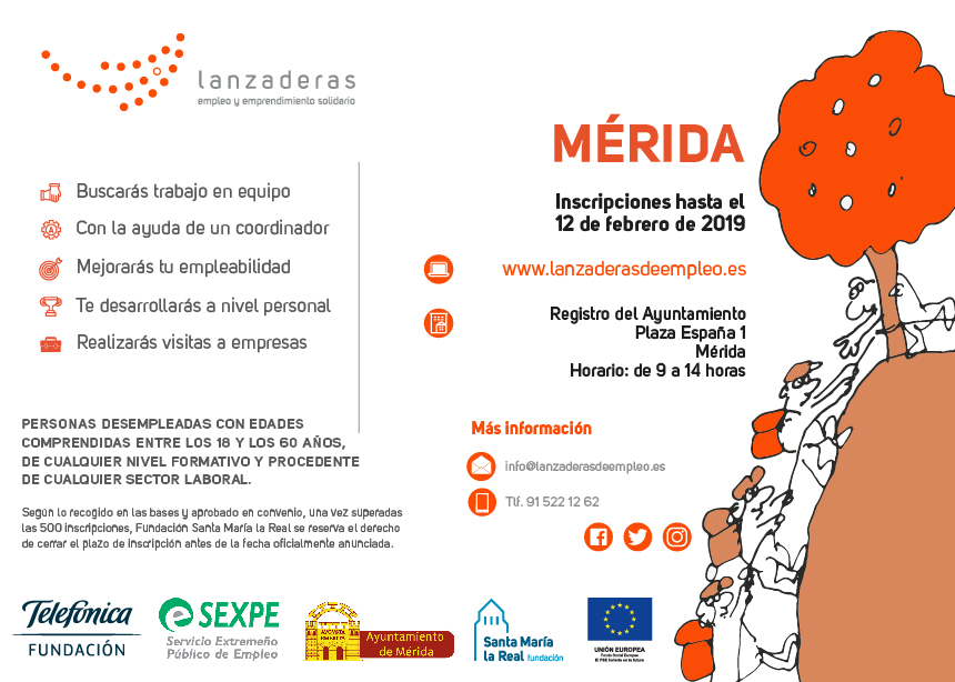 Abierta la inscripción para una nueva edición del programa Lanzaderas de Empleo en Mérida