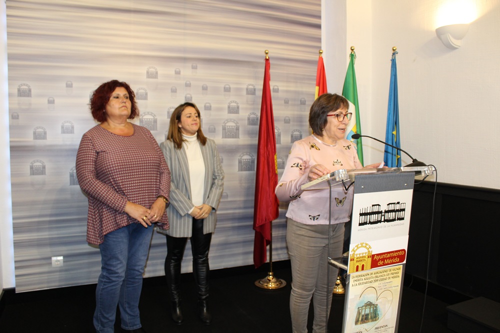 La Federación de Asociaciones de Vecinos entrega los I Premios Solidaridad “Ciudad de Mérida”