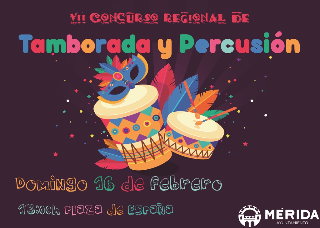 La Plaza de España será el escenario del VII Concurso Regional de Tamborada y Percusión