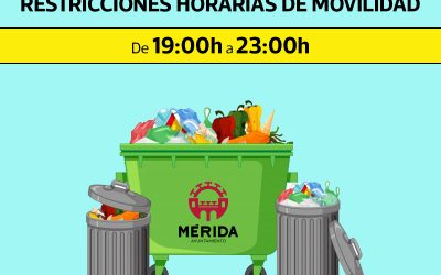 Limpieza recuerda que los residuos sólidos urbanos deben depositarse en los contenedores de 19 a 23 horas