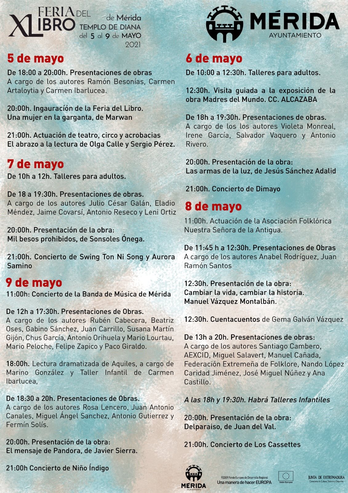 Resumen Programa XL Feria del Libro