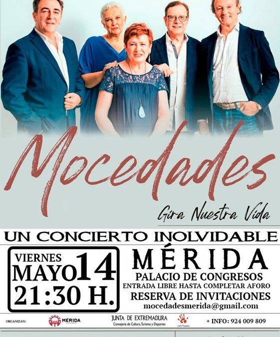 "Mocedades" en el Palacio de Congresos, con entrada gratuita, el próximo viernes