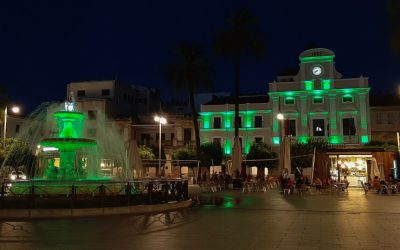 La fachada del Ayuntamiento, la fuente de la Plaza de España y varios monumentos se iluminan mañana de verde por el Día Nacional del Celiaco