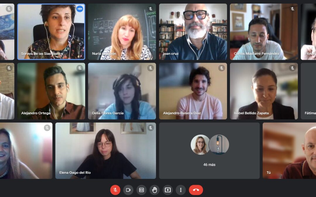 El delegado de formación, Julio César Fuster, ha participado hoy en una videoconferencia con los participantes en la Lanzadera Conecta Empleo de Mérida.