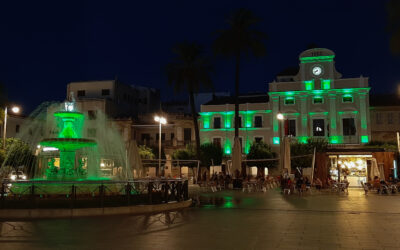 La fachada del Ayuntamiento, la fuente de la Plaza de España y varios monumentos se iluminan mañana en color verde por el Día Mundial del Alzheimer