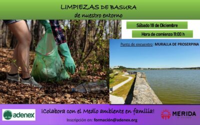 El Ayuntamiento y ADENEX organizan mañana una jornada de limpieza en Proserpina