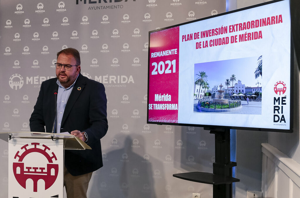 Rodríguez Osuna presenta un Plan de Inversiones Extraordinario de más de 16 millones de euros para Mérida y que se ejecutará antes de finalizar el año con el objetivo de crear empleo, fomentar el turismo y mejorar las infraestructuras de la ciudad