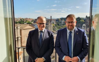 El alcalde de Roma visitará Mérida el próximo año para la firma del protocolo de colaboración entre ambas ciudades