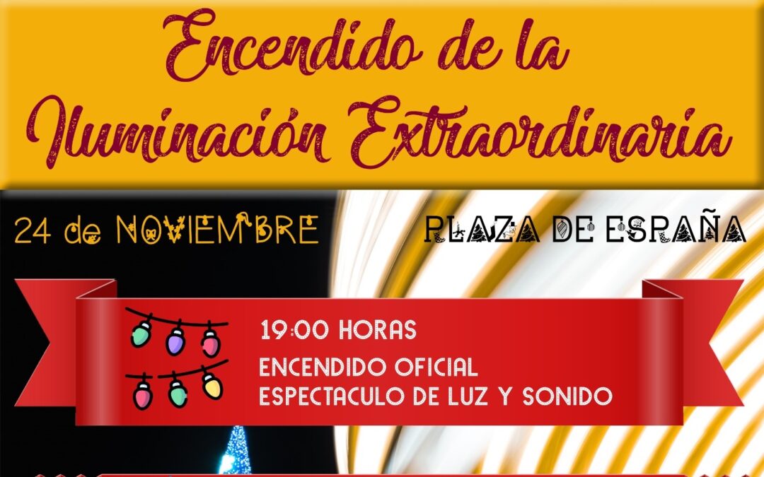 El encendido de la iluminación extraordinaria de Navidad tendrá lugar esta tarde en la Plaza de España a las 19 horas