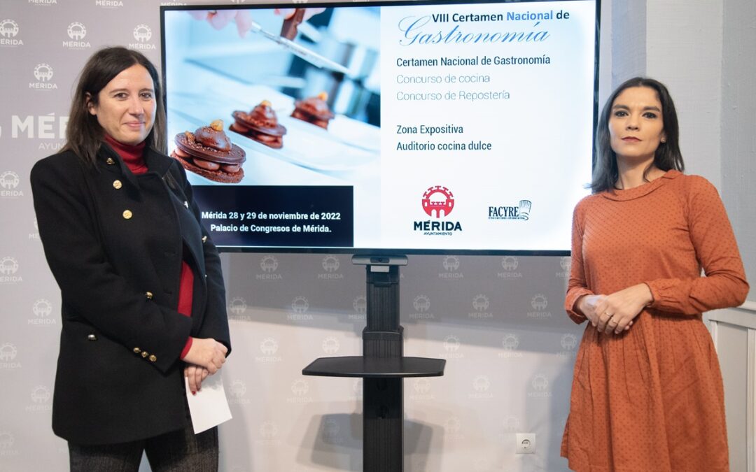 Mérida será la sede del VIII Certamen Nacional de Gastronomía al que asistirán cocineros y reposteros de toda España