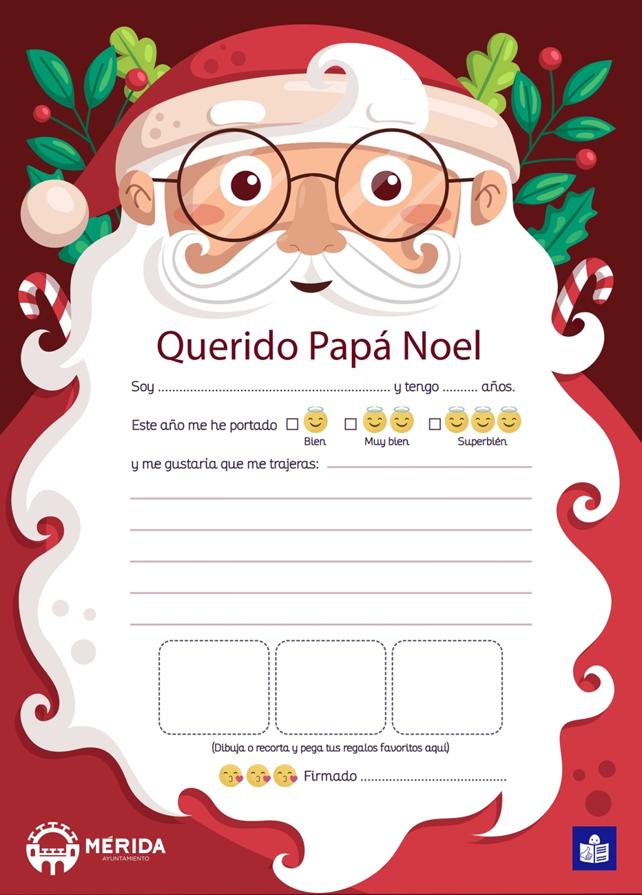 Modelo Carta Papa Noel El Ayuntamiento edita cartas a Papa Noel y a los Reyes Magos en Lectura  Fácil
