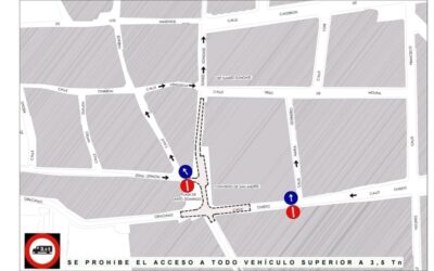 Corte de tráfico en la Plaza de Santo Domingo a partir del lunes debido a las obras en Graciano y John Lennon