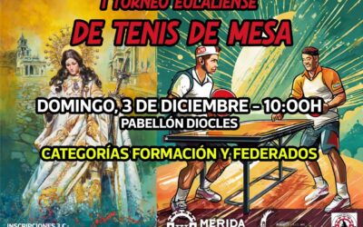 El Pabellón Diocles acoge el domingo el I Torneo Eulaliense de Tenis de Mesa