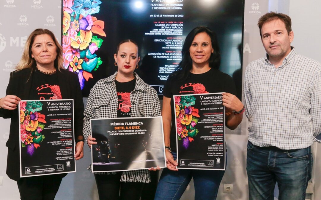 Mérida flamenca conmemora del 13 al 18 de noviembre el V Aniversario de la declaración del Flamenco como Patrimonio de la Humanidad