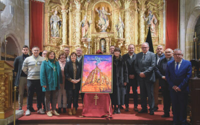 El Cristo de la O emergiendo sobre el Templo de Diana protagoniza el cartel de la Semana Santa realizado por la pintora Nuria Barrera Bellido