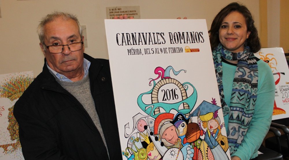 El alcalde lamenta el fallecimiento del cartelista y rotulista emeritense Joaquín Barrasa autor de numerosa cartelería de celebraciones de Mérida