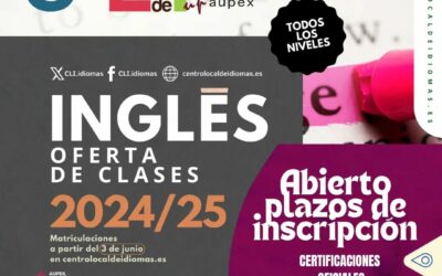 El Centro Local de Idiomas de AUPEX en La Calzada abre el periodo de matriculación para el próximo curso
