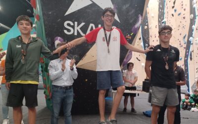 El emeritense Iker García logra la medalla de bronce en el Campeonato de España de Escalada en Edad Escolar celebrado el pasado fin de semana en Burgos