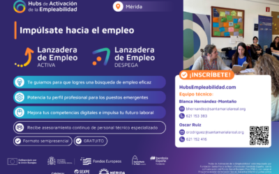 Abierta la inscripción hasta el 18 de noviembre para las dos nuevas Lanzaderas de Empleo de Mérida, con plazas limitadas