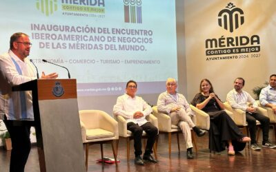 Rodríguez Osuna acuerda con la alcaldesa de Mérida de México celebrar el próximo año en la capital extremeña un Encuentro Cultural, Gastronómico y Empresarial que fortalezca la unión entre ambas ciudades