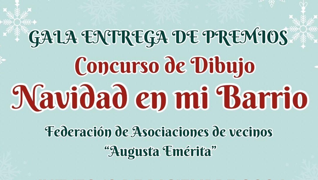 La Federación de Asociaciones Vecinales organiza el Concurso de Dibujo “Navidad en mi Barrio”