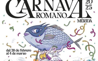 El Carnaval Romano de Mérida ya tiene cartel anunciador realizado por el ilustrador Manuel Acedo Lavado con Rómulo y Remo y la sardina como protagonistas