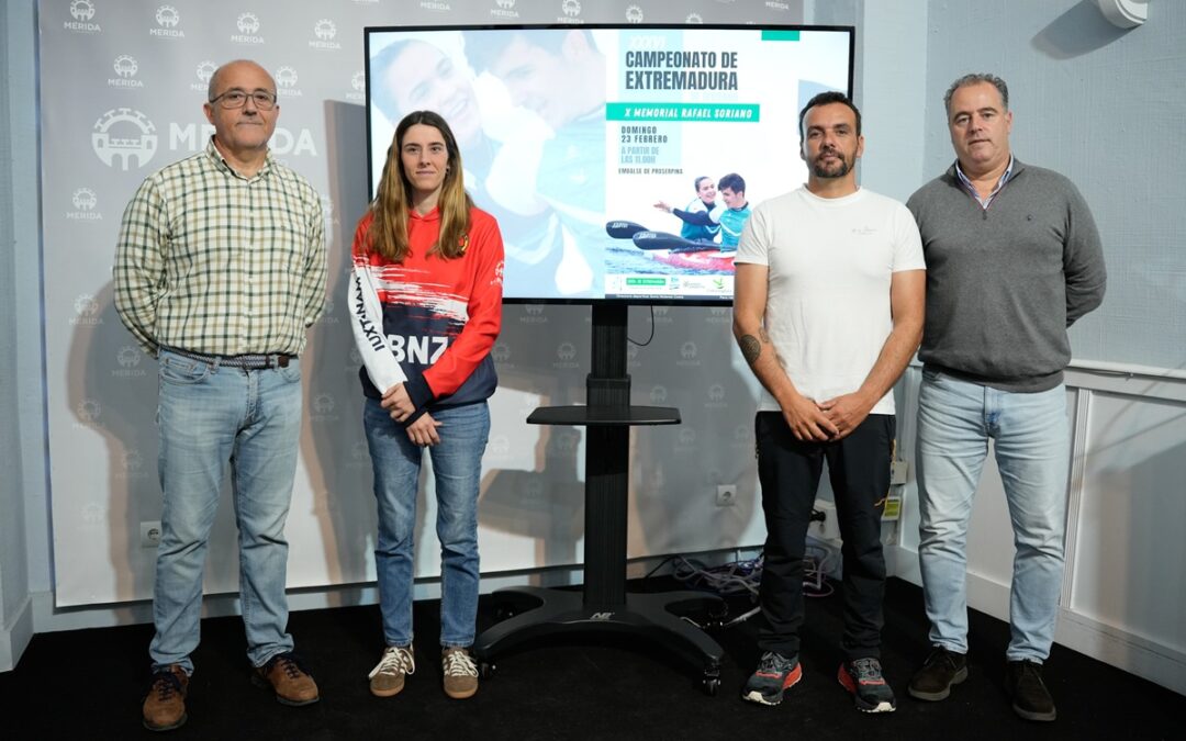 El campeonato de Extremadura de Piragüismo y X Memorial Rafael Soriano se celebra el domingo en el embalse de Proserpina con 250 palistas de todas las categorías y edades