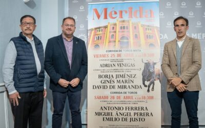 Ginés Marín, Antonio Ferrera, Miguel Ángel Perera y Emilio de Justo, entre otros, protagonizan los carteles taurinos de la Feria presentada hoy y que ofrecerá dos corridas en la Plaza de Toros de Mérida