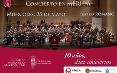 El Teatro Romano acoge mañana el concierto conmemorativo del 10º aniversario de la proclamación de Su Majestad el Rey a cargo de la Unidad de Música de la Guardia Real