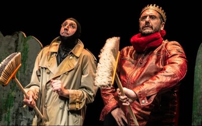 Los vigilantes de la obra, en el centro cultural de Nueva Ciudad el 5 de junio