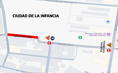 Corte al tráfico de la calle Pontezuelas, en el tramo entre Reyes Huertas y Diego María Crehuet