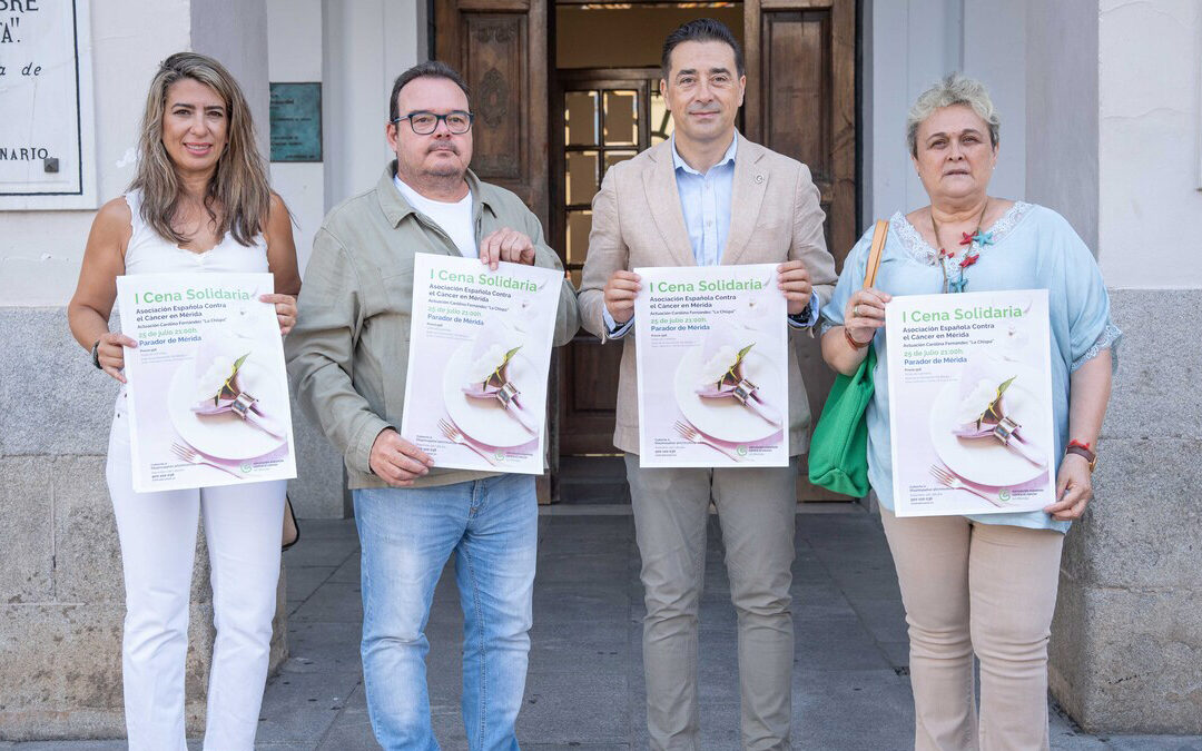 La Asociación Española contra el Cáncer celebra su I Cena Solidaria en Mérida