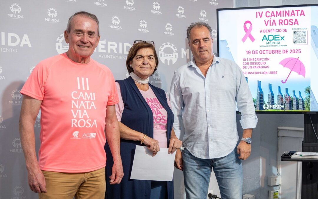 La IV Caminata Vía Rosa recorrerá la ciudad el 19 de octubre en una cita deportiva para recaudar fondos para AOEX
