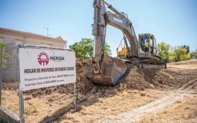 Comienzan los trabajos para la construcción del Hogar de Mayores de Nueva Ciudad por dos millones de euros pagados íntegramente por Diputación de Badajoz y el Ayuntamiento de Mérida