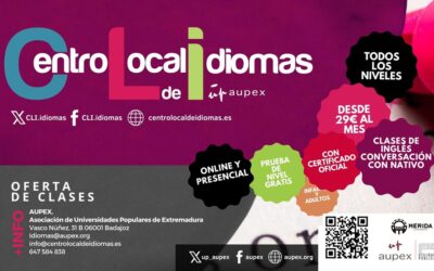 La Universidad Popular de Mérida en colaboración con AUPEX pone en marcha la tercera edición del Centro local de idiomas con una amplia oferta formativa