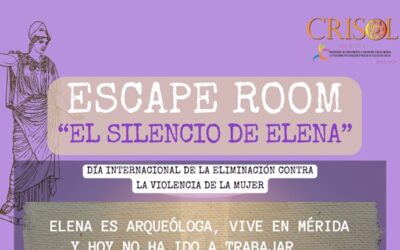 El próximo 27 de noviembre el Programa Crisol Mérida celebrará el Escape Room “El silencio de Elena” con el objetivo de promover la reflexión y la empatía frente a la violencia