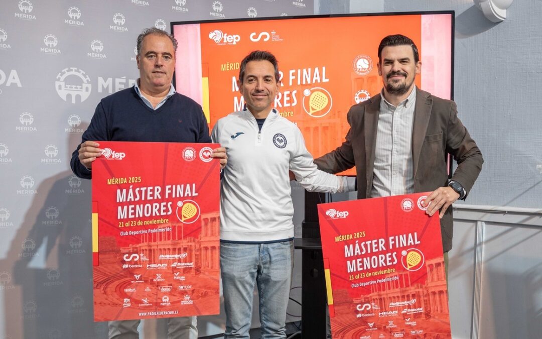 El Máster Final de Pádel de Menores 2025 trae a Mérida a las 8 mejores parejas del ranking nacional por categoría